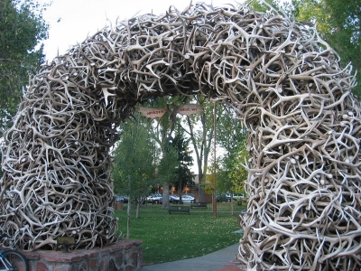 Antler Arch in downtown Jackson Hole